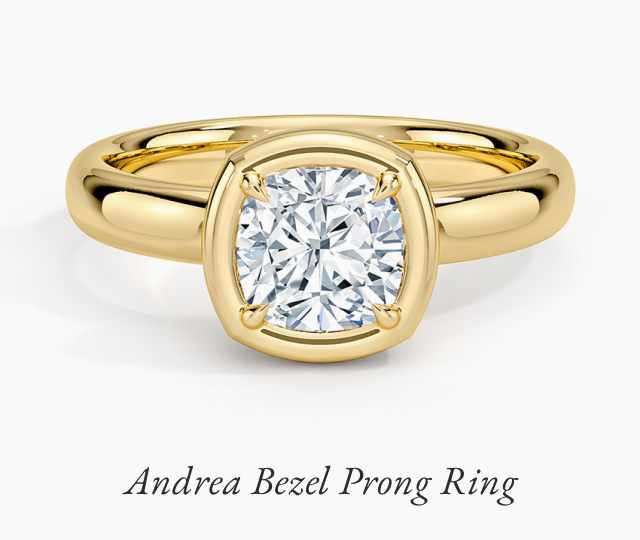 Andrea Bezel Prong Ring