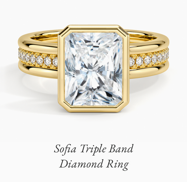 Sofia Triple Band Diamond Ring