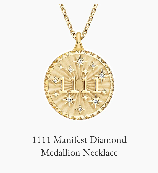 1111 Manifest Diamond Medallion Necklace