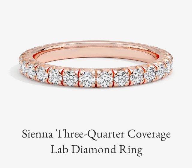 Sienna Three-Quarter Coverage Lab Diamond Ring 