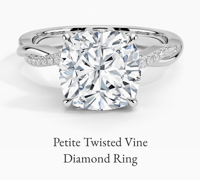 Petite Twisted Vine Diamond Ring 