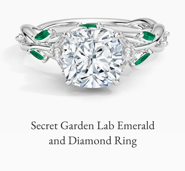 Secret Garden Lab Emerald and Diamond Ring