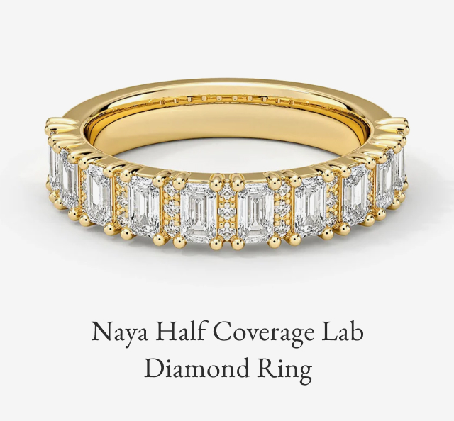 Naya Half Coverage Lab Diamond Ring