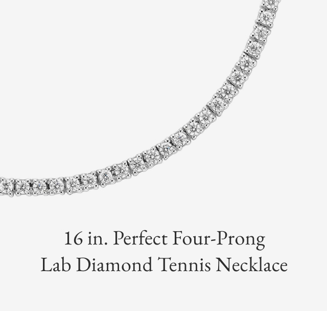 16 in. Perfect Four-Prong Lab Diamond Tennis Necklace