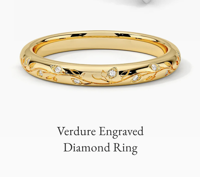 Verdure Engraved Diamond Ring