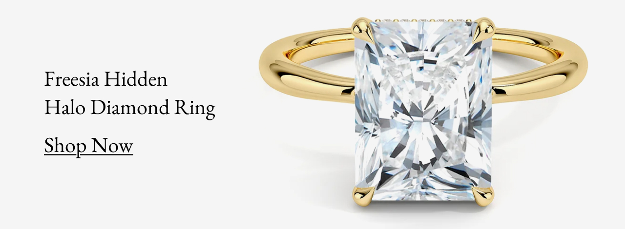 Freesia Hidden Halo Diamond Ring