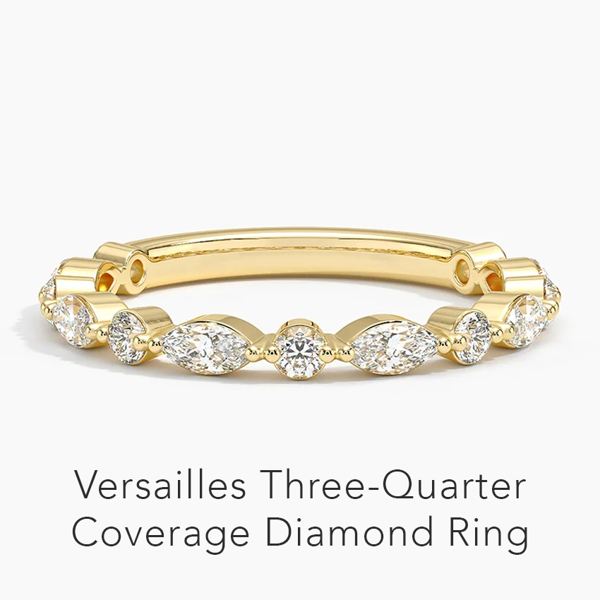 Versailles Three-Quarter Coverage Diamond Ring