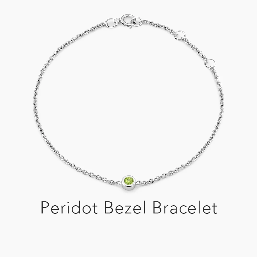 Peridot Bezel Bracelet
