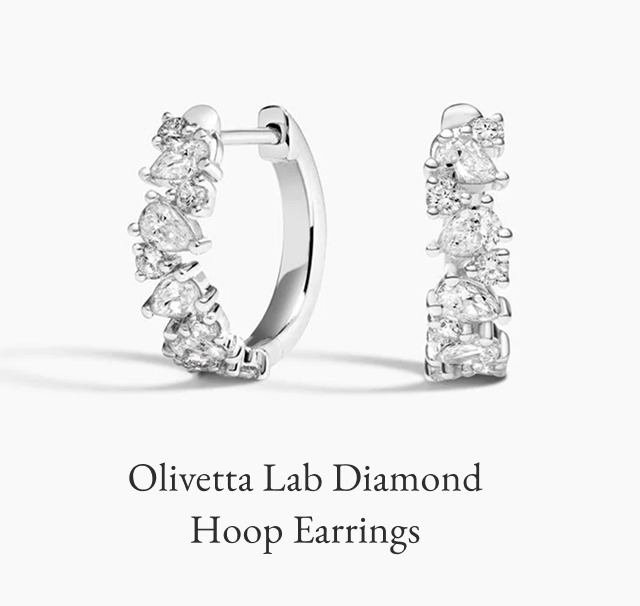 Olivetta Lab Diamond Hoop Earrings