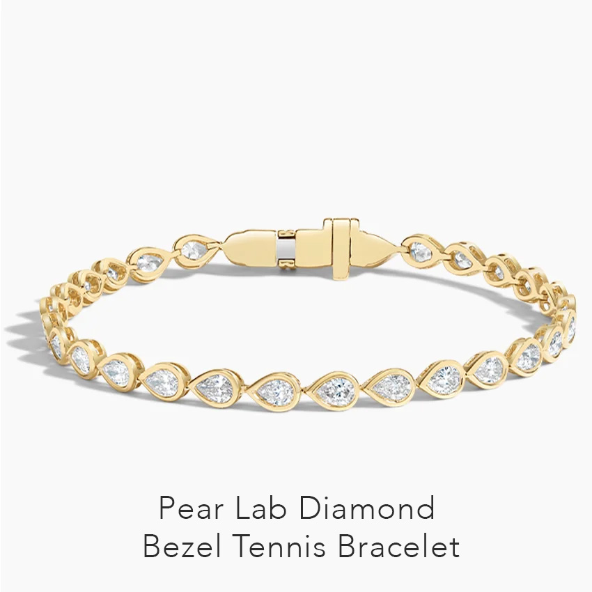 Pear Lab Diamond Bezel Tennis Bracelet