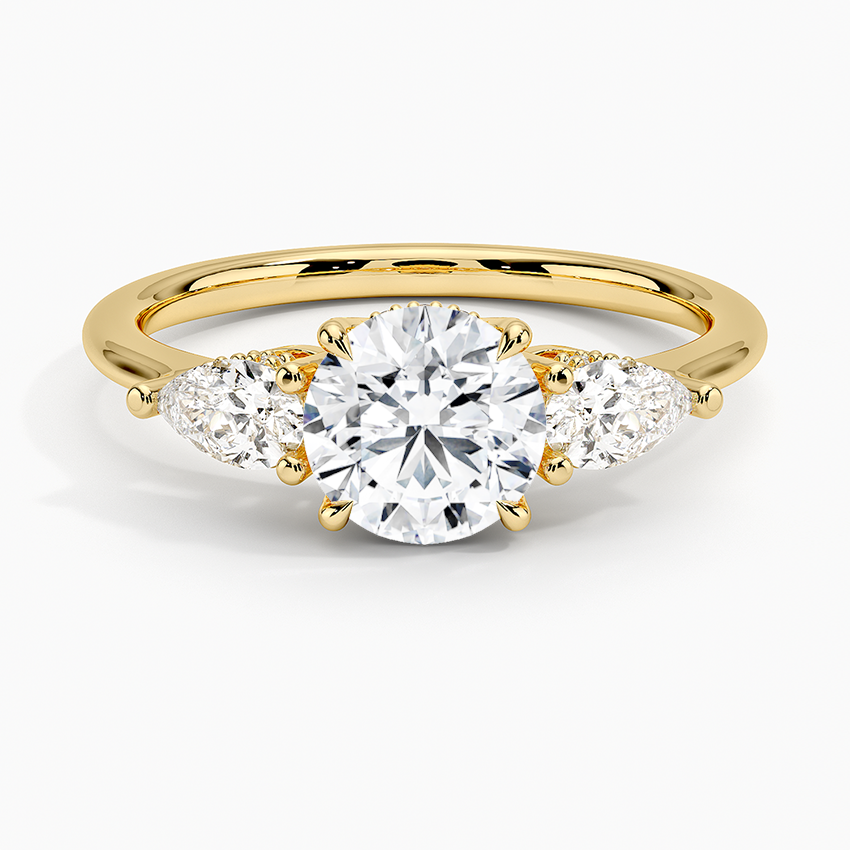 Adorned Opera Three Stone Diamond Ring