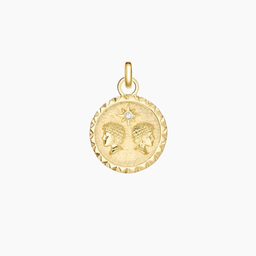 Gemini Zodiac Diamond Charm