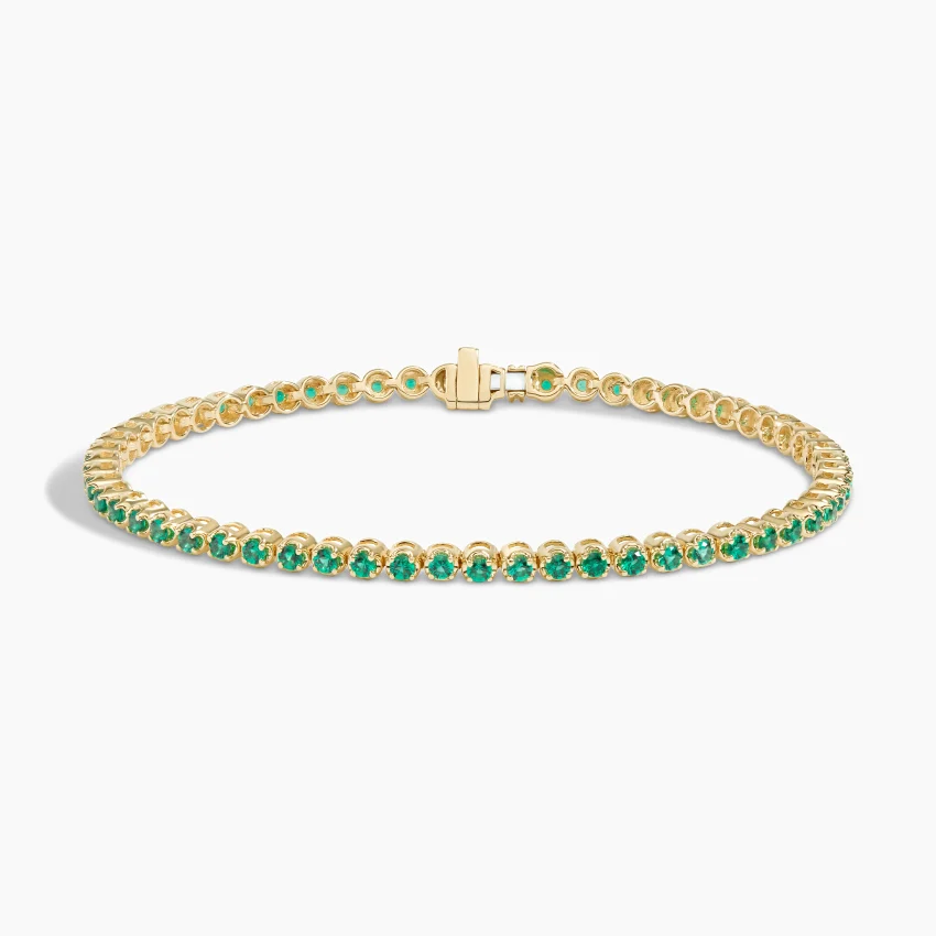 Lab Grown Emerald Tennis Bracelet