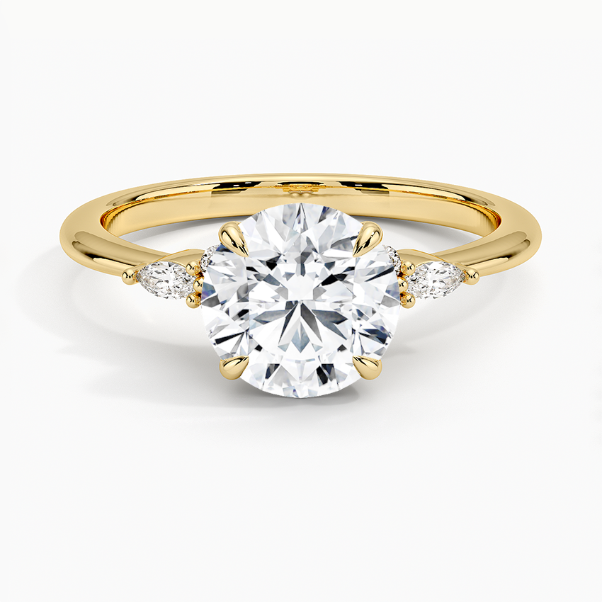 Nadia Ring with 1.5ct Round Lab Diamond Center Stone