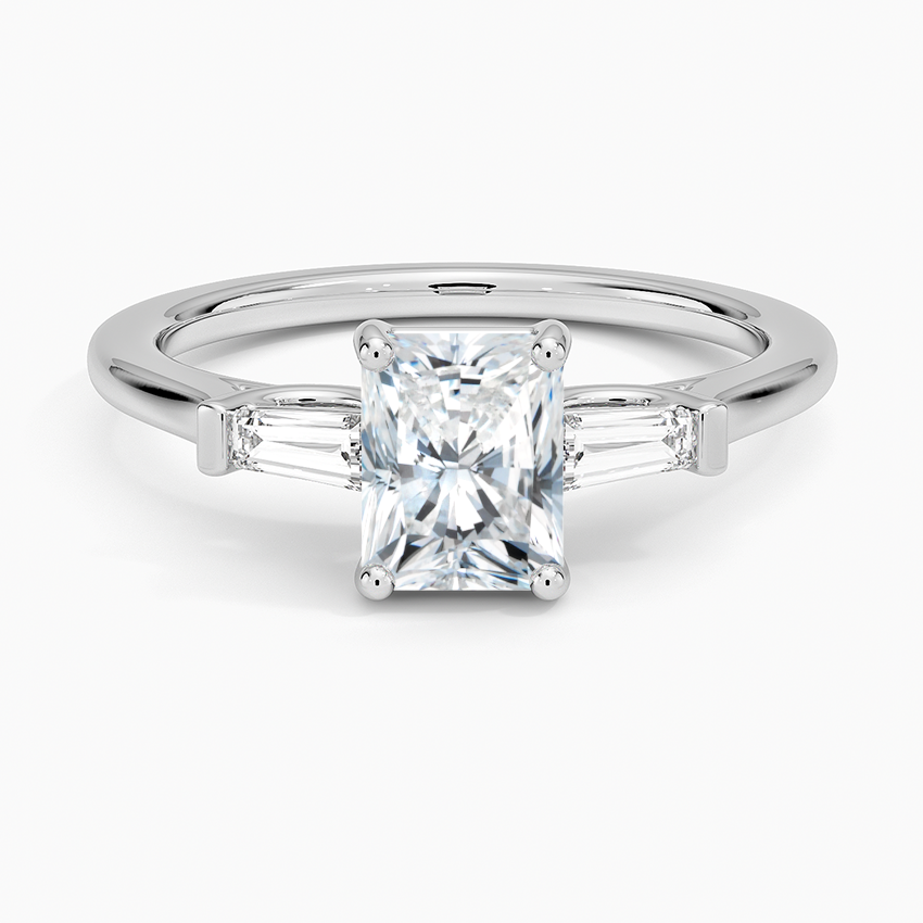 Flush Fit Tapered Baguette Diamond Ring