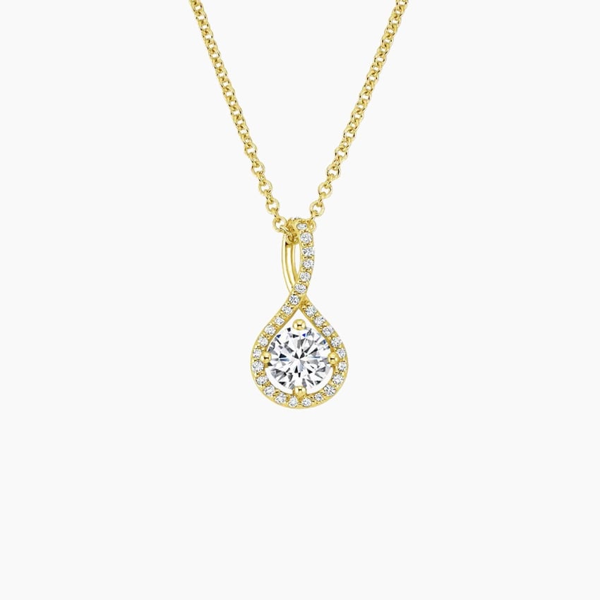 Diamond Pavé Twist Pendant