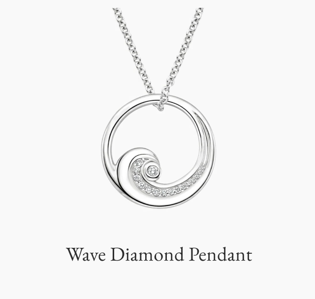Wave Diamond Pendant