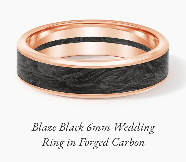 Blaze Black 6mm Wedding Ring