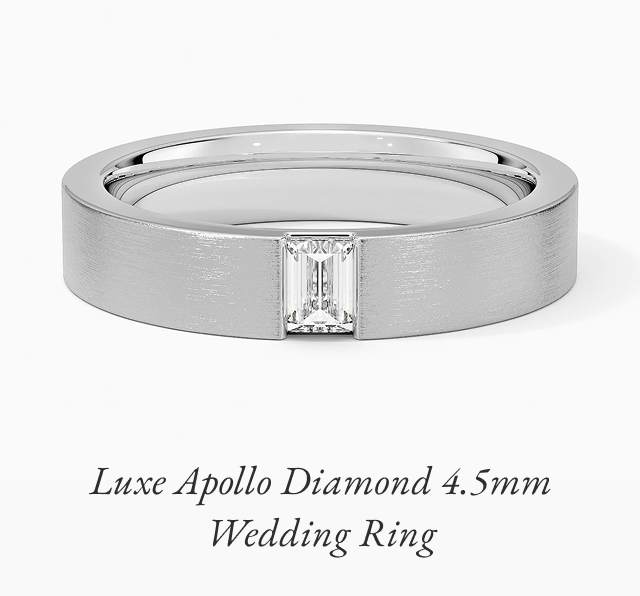 Luxe Apollo Diamond 4.5mm Wedding Ring