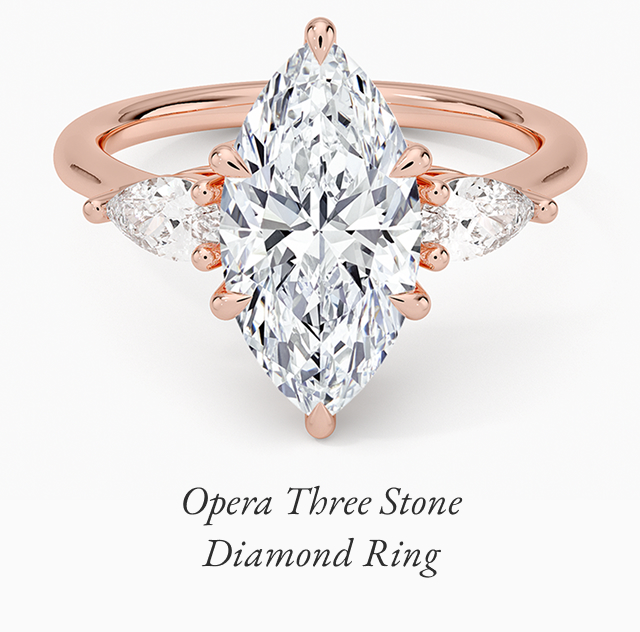 Opera Three Stone Diamond Ring