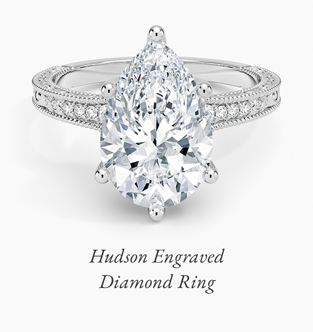 Hudson Engraved Diamond Ring