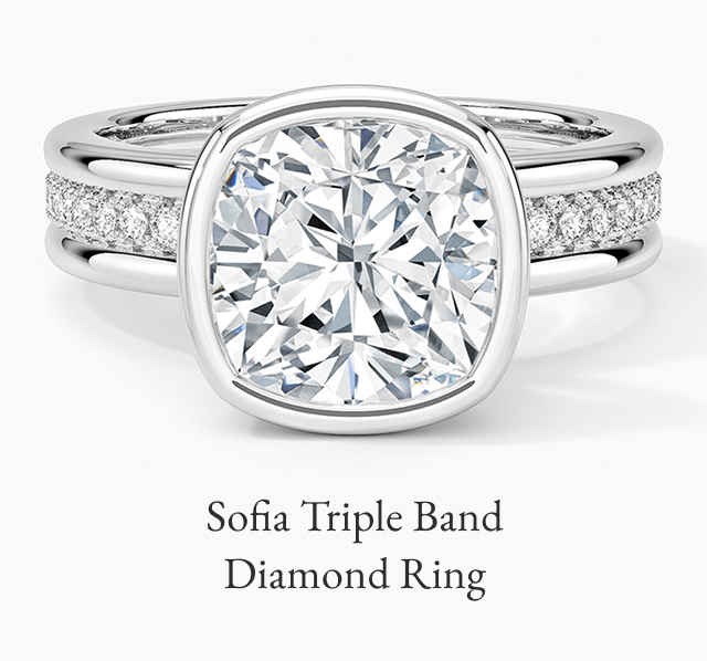 Sofia Triple Band Diamond Ring 