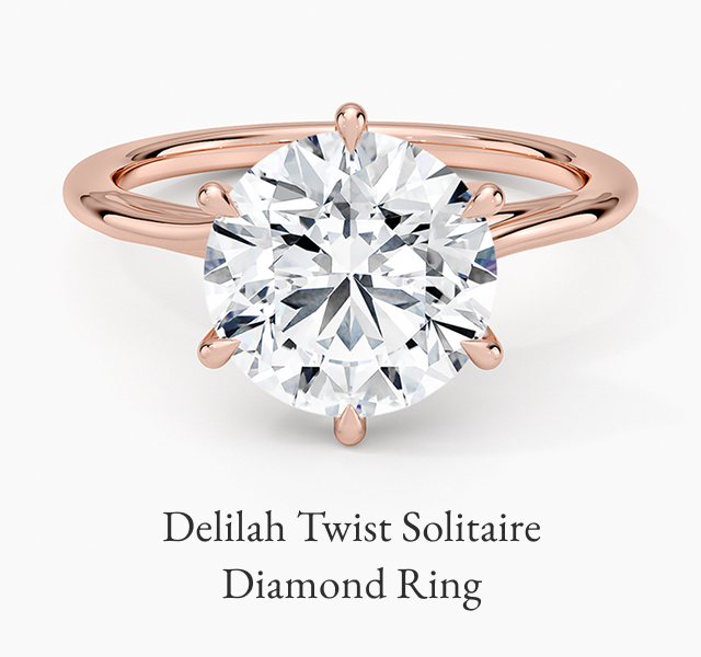 Delilah Twist Solitaire Ring