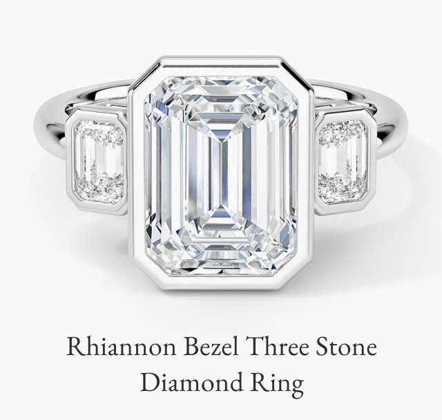 Rhiannon Bezel Three Stone Diamond Ring