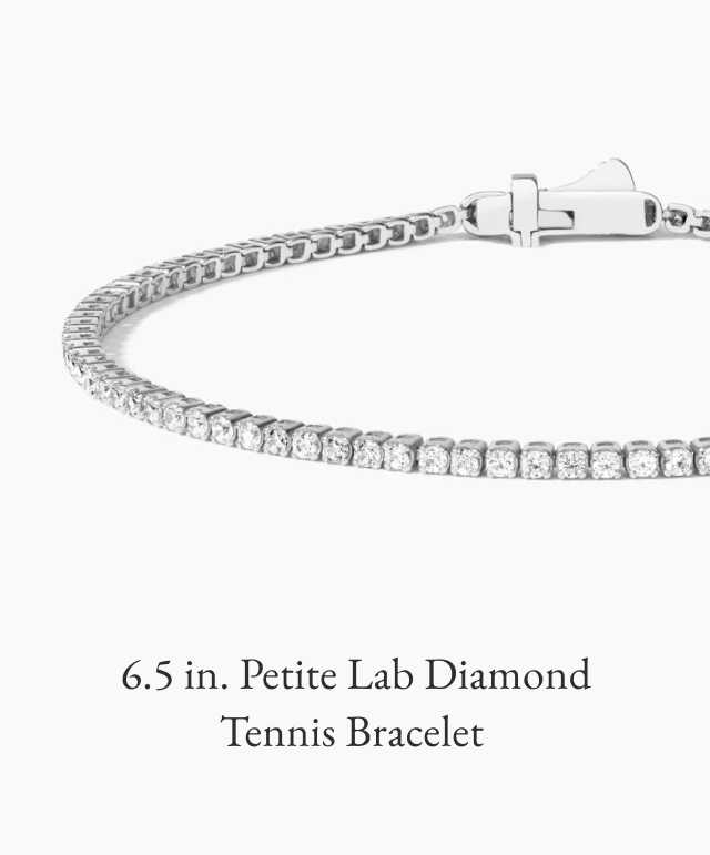 6.5 in. Petite Lab Diamond Tennis Bracelet