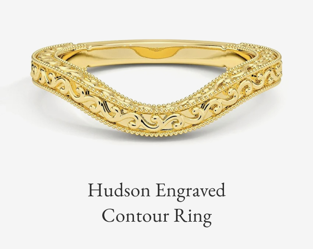 Hudson Engraved Contour Ring