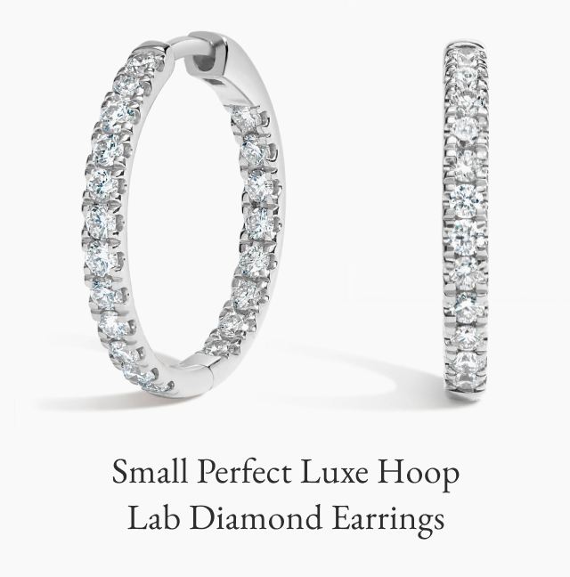 Small Perfect Luxe Hoop Lab Diamond Earrings