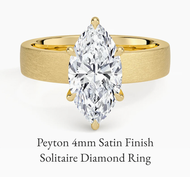 Peyton 4mm Satin Finish Solitaire Ring