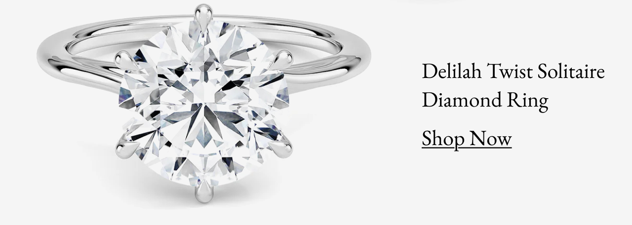 Delilah Twist Solitaire Diamond Ring