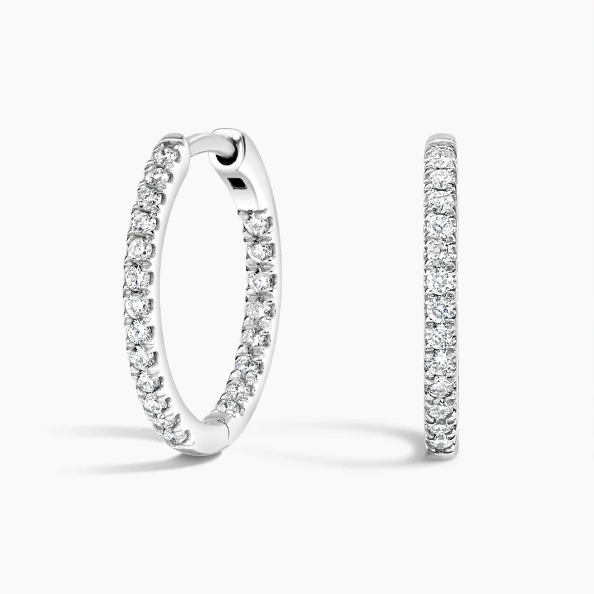 Extra Small Perfect Hoop Lab Diamond Earrings