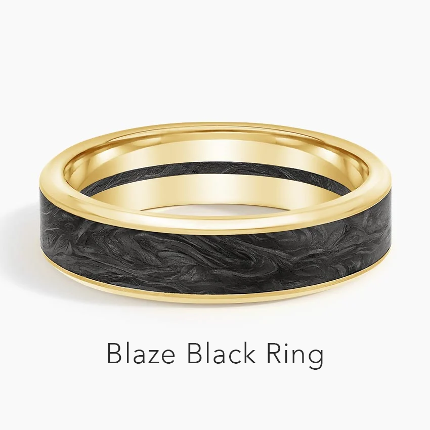 Blaze Black 6mm Wedding Ring