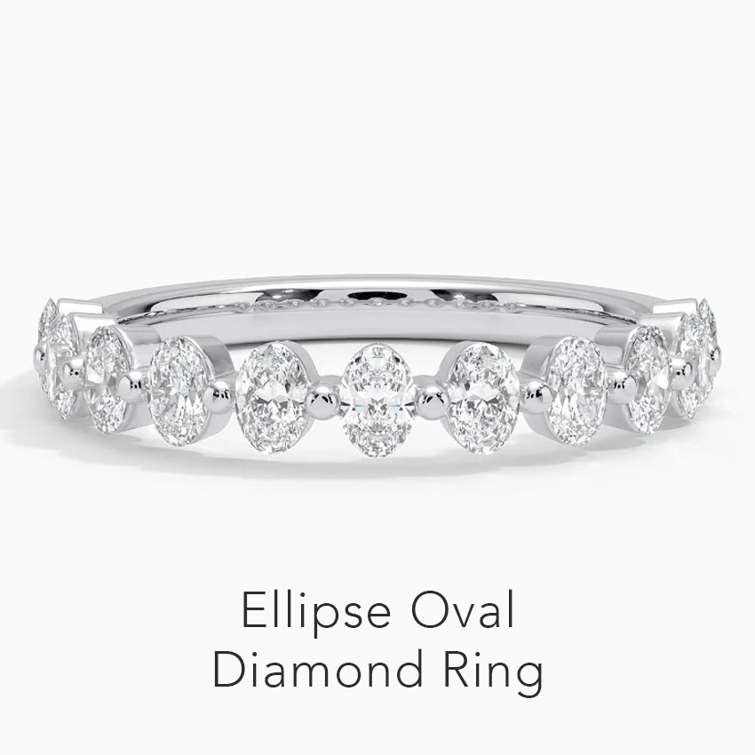 Ellipse Oval Diamond Ring