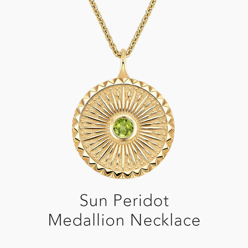 Sun Peridot Medallion Necklace