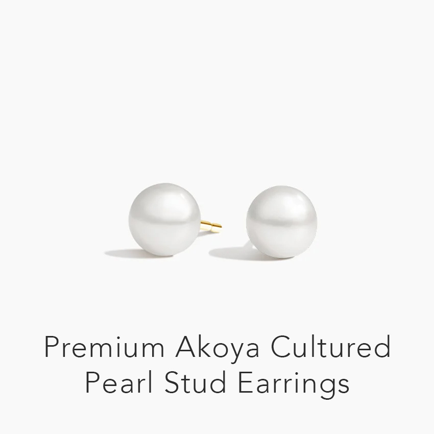Premium Akoya Cultured Pearl Stud Earrings