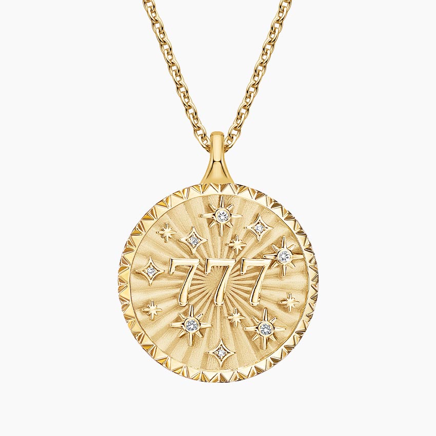 777 Good Fortune Medallion Necklace