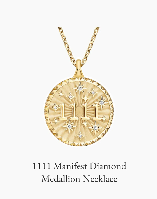 1111 Manifest Diamond Medallion