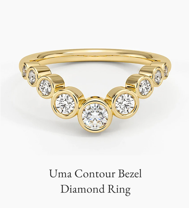Uma Contour Bezel Diamond Ring