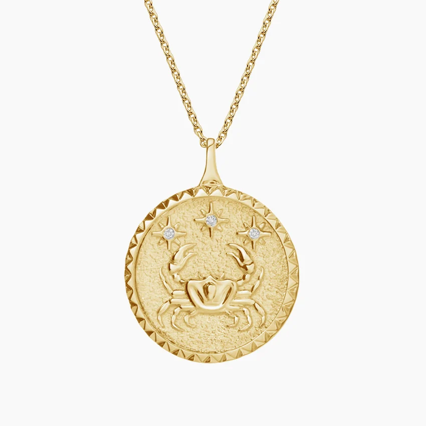 Cancer Zodiac Diamond Pendant