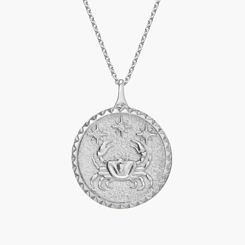 Cancer Zodiac Diamond Pendant