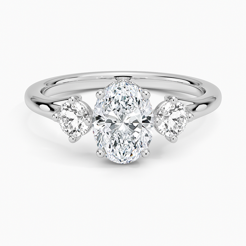 Luxe Floating Three Stone Diamond Ring