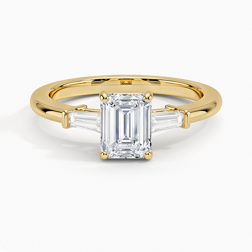 Tapered Baguette Three Stone Diamond Ring