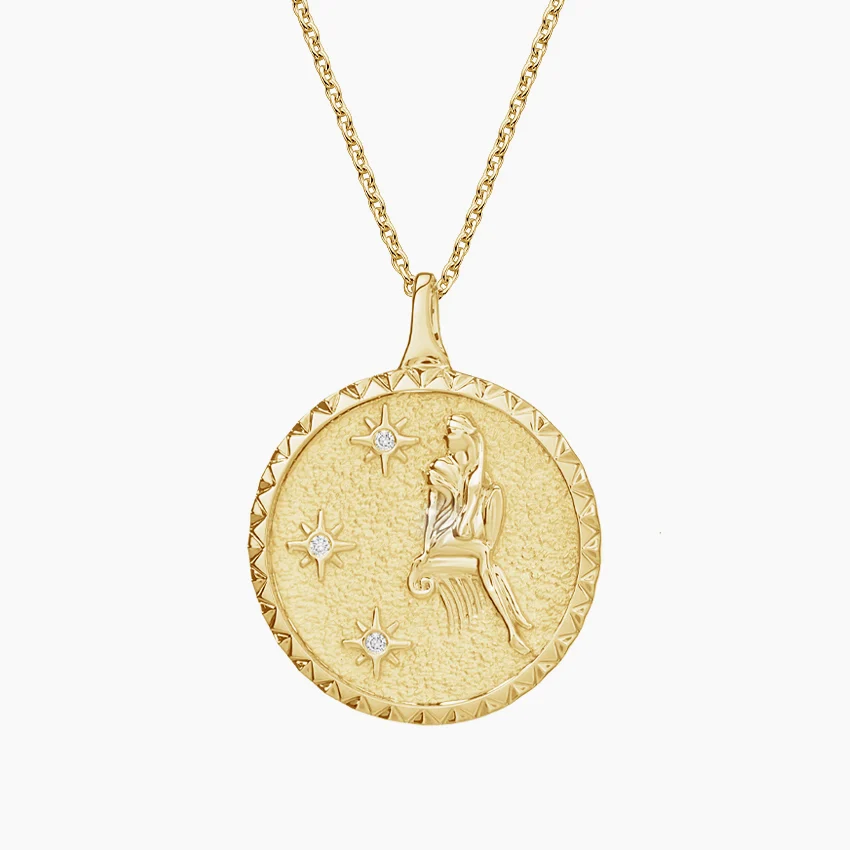 Virgo Zodiac Diamond Pendant