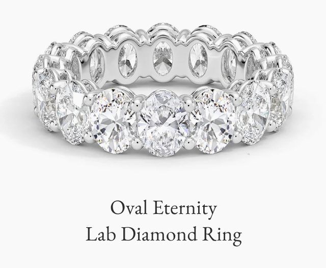Oval Eternity Lab Diamond Ring 