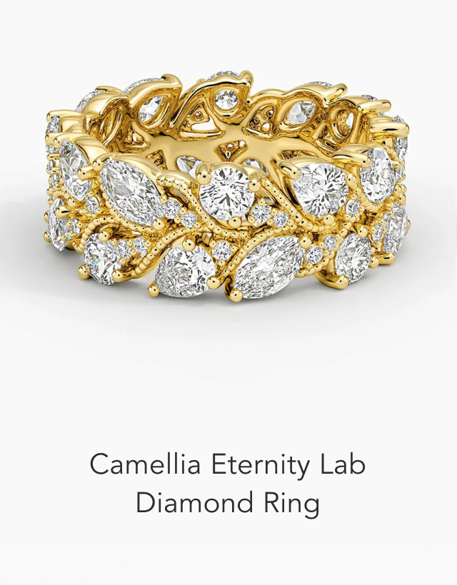 Camellia Eternity Lab Diamond Ring