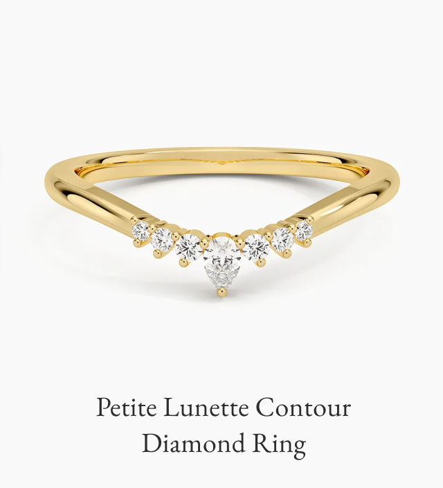 Petite Lunette Contour Diamond Ring