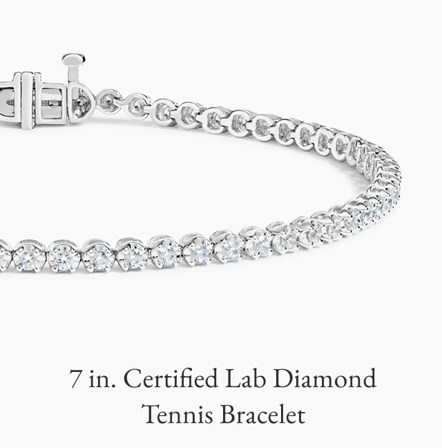 7 in. Certified Lab Diamond Tennis Bracelet